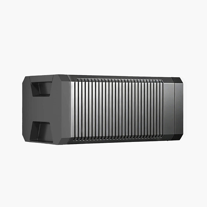 Hoymiles HiBattery 1920 AC em perspetiva, com as aletas de arrefecimento