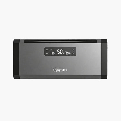 Hoymiles HiBattery 1920 AC de frente, com o painel de estado