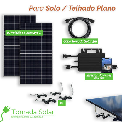 Kit Solar Tomada - Solo